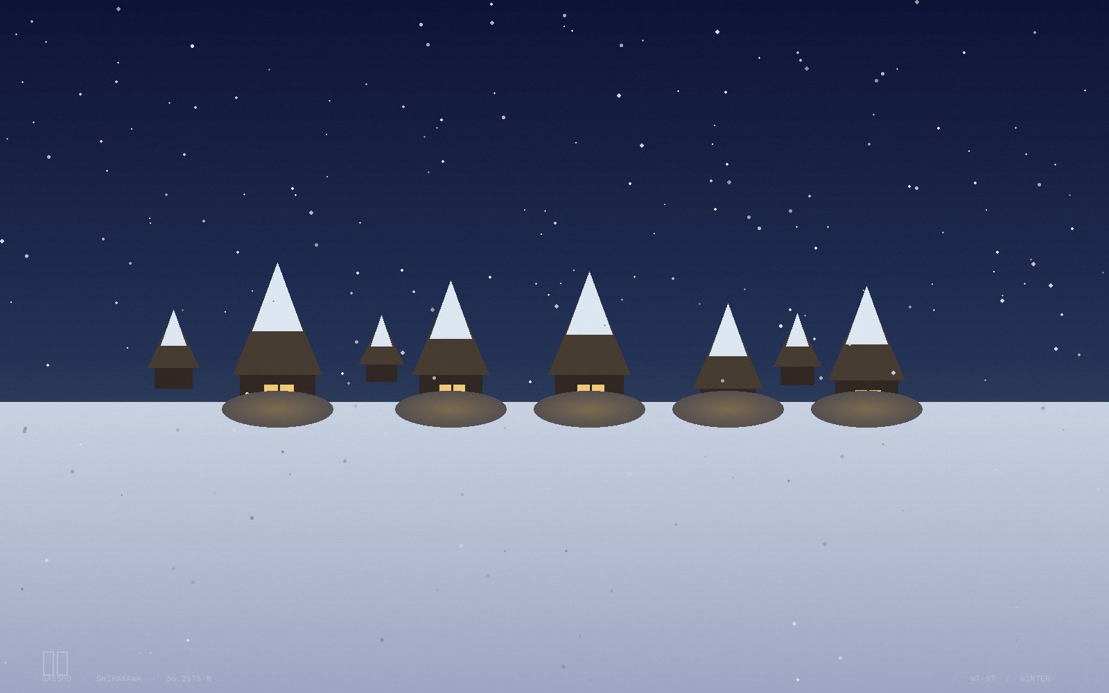 白川鄉冬季點燈雪景