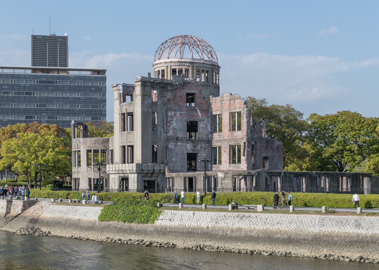 The A-Bomb Dome and the Motoyasu River in Hiroshima, a UNESCO World Heritage Site