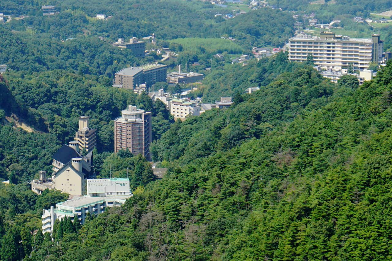有馬溫泉街的纜車與溫泉鄉風景