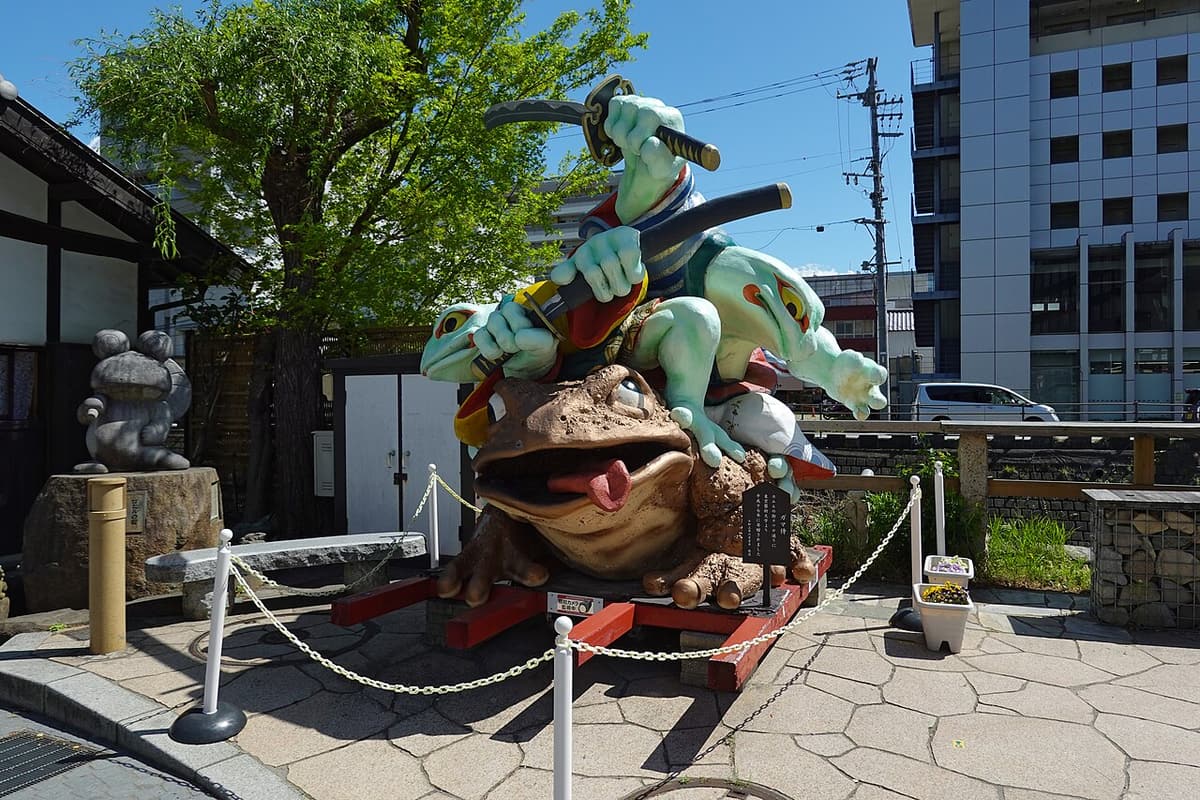 松本縄手通老街與青蛙主題店家
